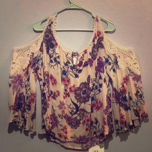 floral off the shoulder blouse